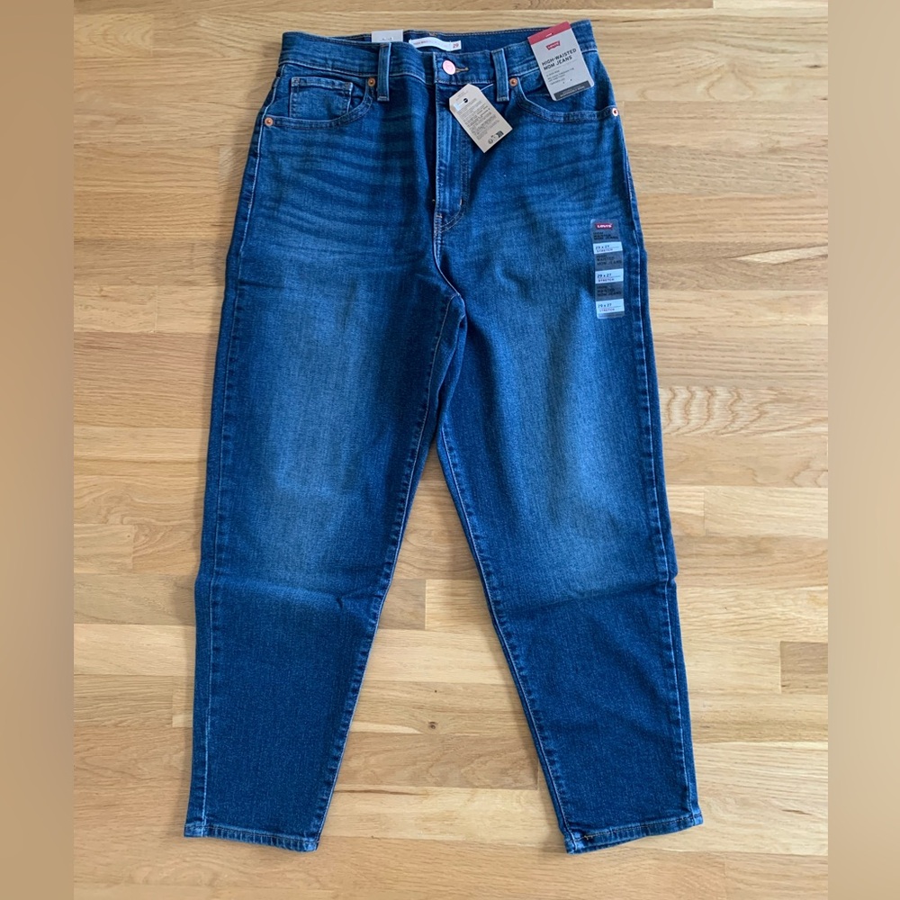 Levi Blue  High Waist Mom Jeans